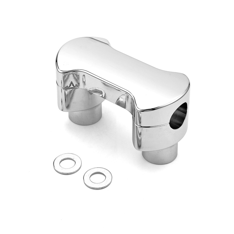 Harley Softail Sportster Dyna 1″ 1 inch Hefty Handlebar Riser/Top Clamp Kit Black 2″/4″/6″/8″ Tall