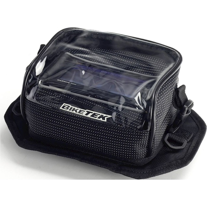 BikeTek Satellite Navigation Mounted Pouch For Handlebar / Yoke Black