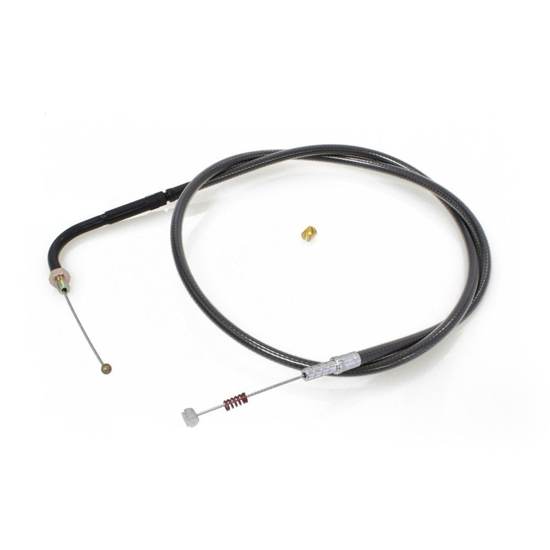 34-1/2in. Idle Cable – Black Pearl. Fits Big Twin 1990-1995.