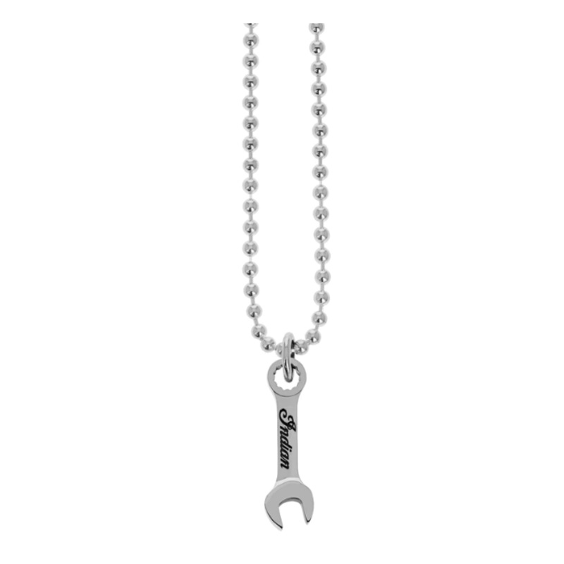 Indian Motorcycle Wrench Pendant w/ 22in Ball Chain