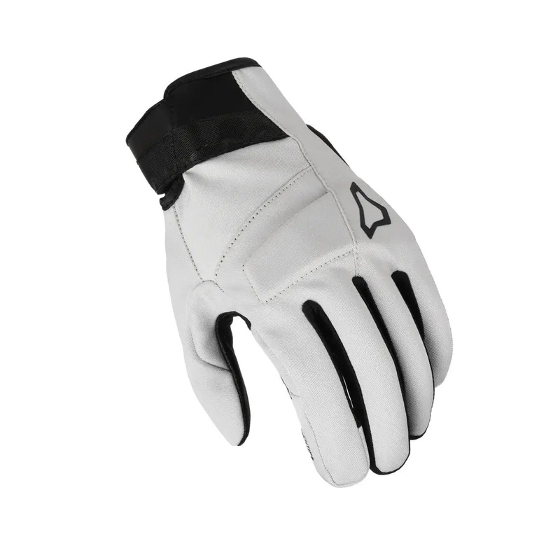 Macna Astrill Short Leather / Textile Gloves Light Grey / Black