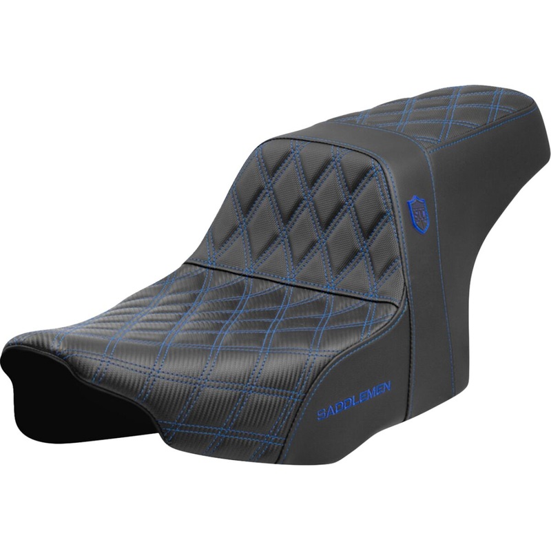 SDC Pro Series Performance Gripper Seat, Blue Stitch – 24+ Touring
