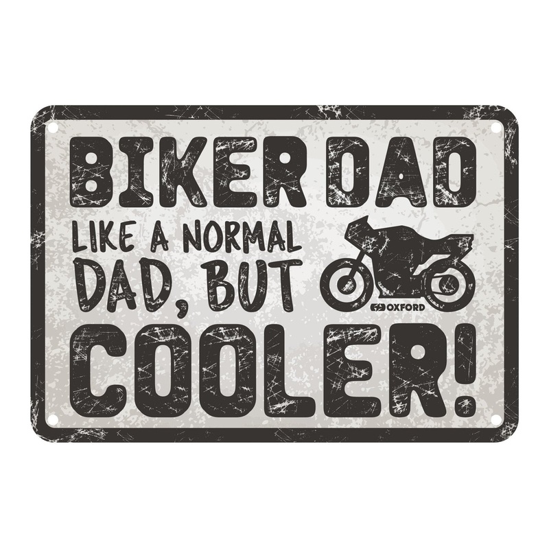Oxford Garage Metal Sign: “Biker Dad Cooler”