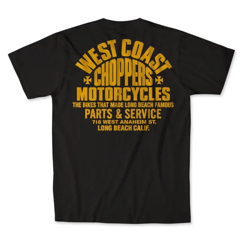 West Coast Choppers Parts T-Shirt Black / Yellow