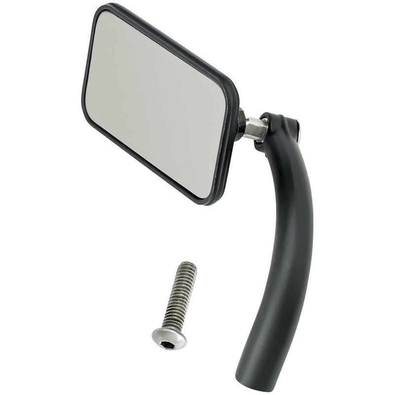 Biltwell Utility Mirror Rectangle Perch Mount – Black