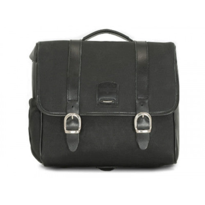 Longride Waxed Canvas Multifit Saddlebag Black – 12.5 Liters