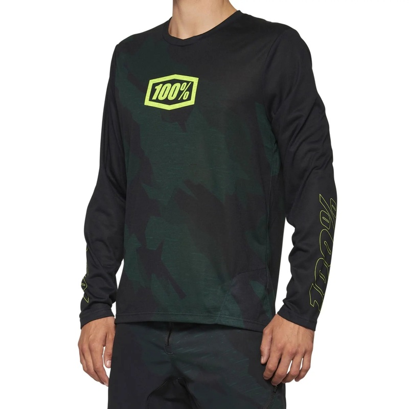 100% Airmatic Long Sleeves Limited Edition Jersey Black Camo