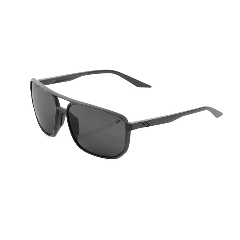 100% Konnor Glasses Matt Black / Black Mirror Lens