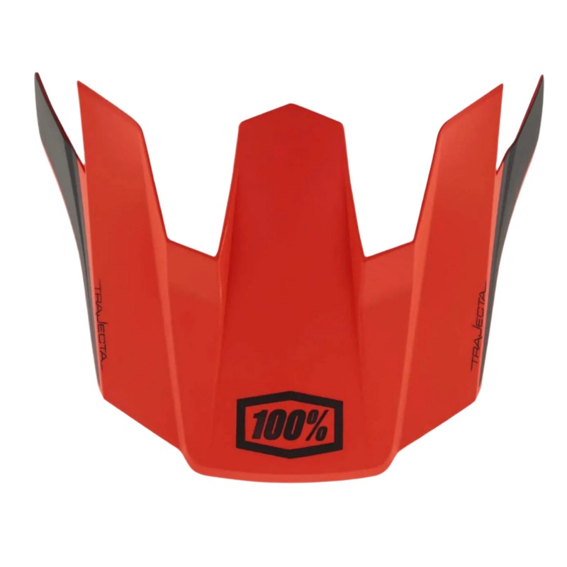 100% Trajecta Helmet Replacement Cycle Helmet Visor Cargo Fluo Red