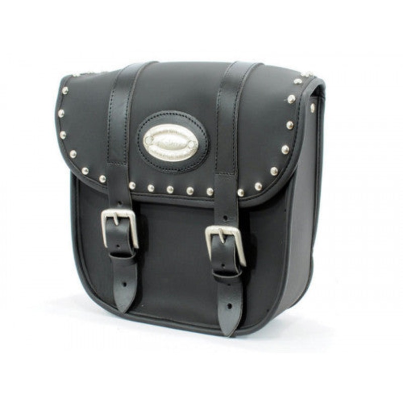 Longride Studded Iparex Saddlebags Black – 16 Liters