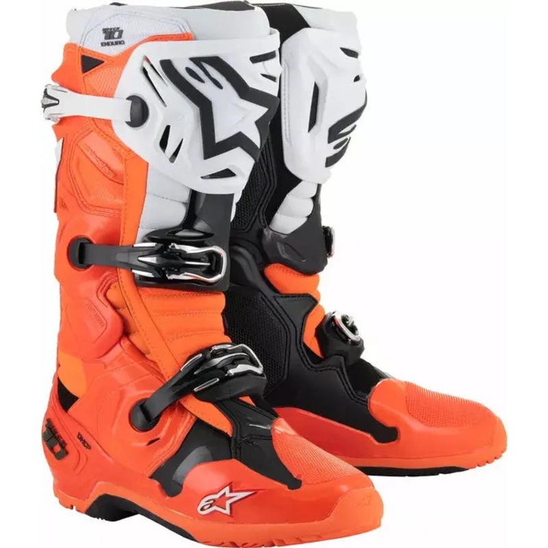 Alpinestars Tech 10 Enduro Boots Black / Fluo Orange / White