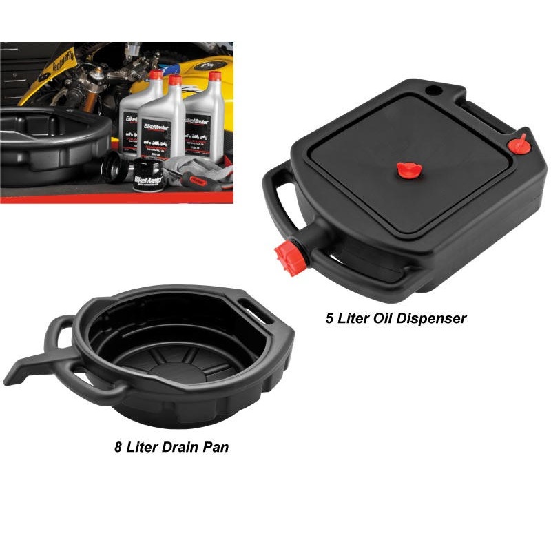 BikeMaster – Oil Dispenser & Drain Pan