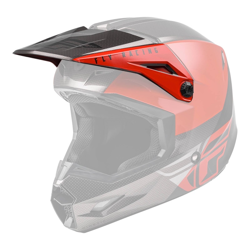 FLY ’21 KINETIC STRAIGHT EDGE HELMET PEAK RED/BLACK/GREY