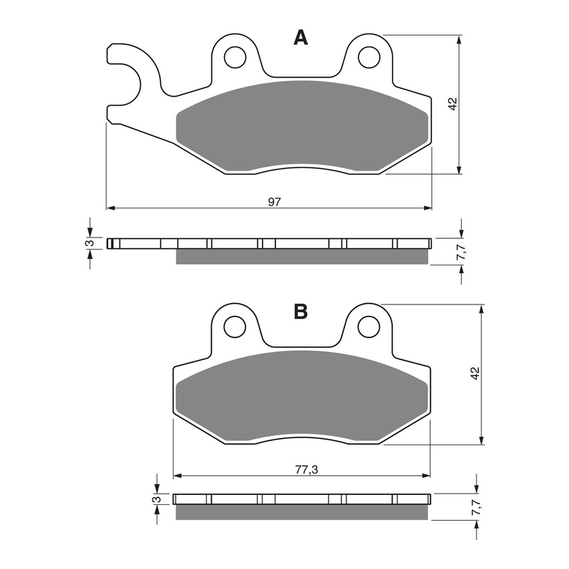 GOLDfren Brake Pads Off-Road Racing GF002 – K5 (PR46)
