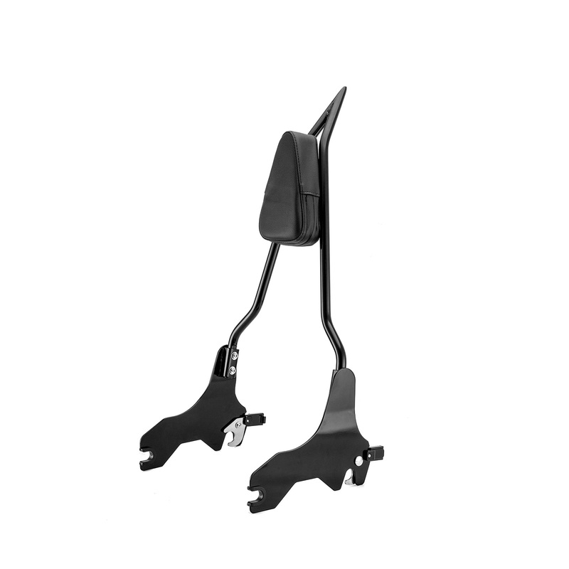 2018-2025 Harley Softail Low Rider FXLR FXLRS FXLRST Gloss Black 24.5″ Quick Release Passenger Backrest Sissy Bar