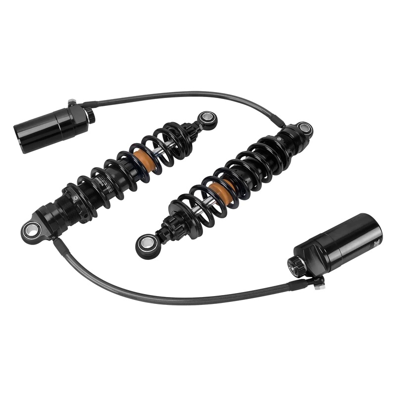Motorcycle Remote Reservoir Rear Shocks Absorbers Suspension For Harley Touring 14-Up Ultra Limited