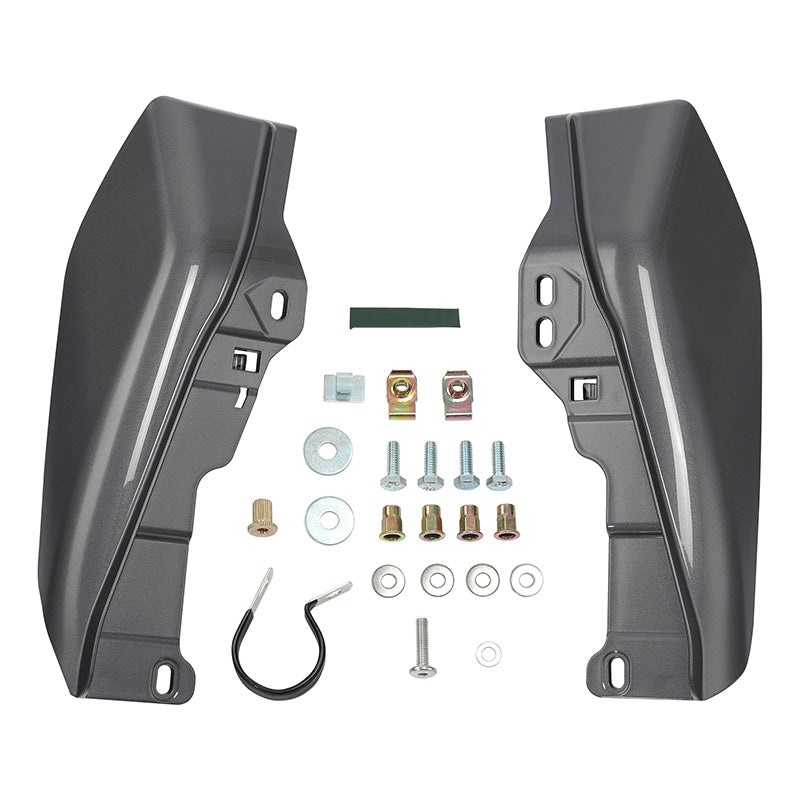 HR3 Gauntlet Gray Metallic Mid-Frame Air Deflectors For Harley Touring and Trike Models  09-24