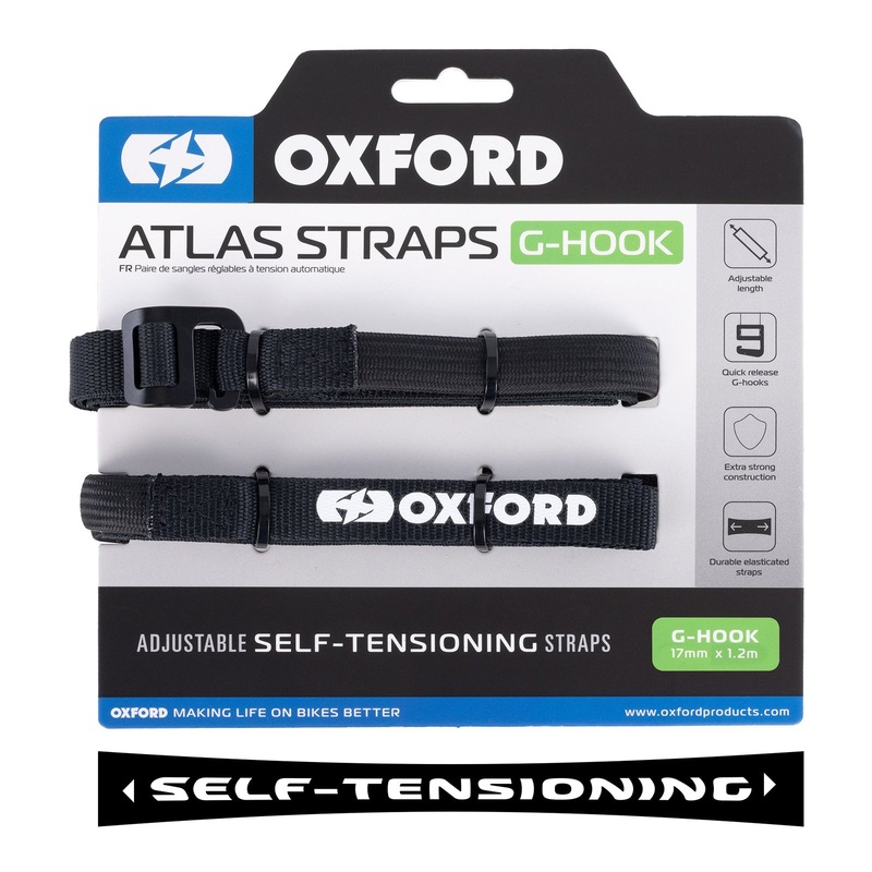 Oxford Atlas G-Hook 17mm x 1.2m – Black (Pair)