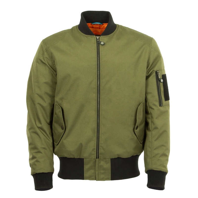 Spada Airforce MA1 CE Waterproof Bomber Textile Jacket Olive