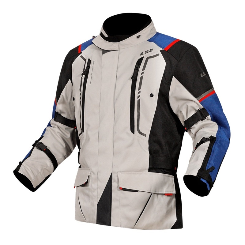 LS2 Narvik Men’s Jacket – Blue / Black / Grey / Red