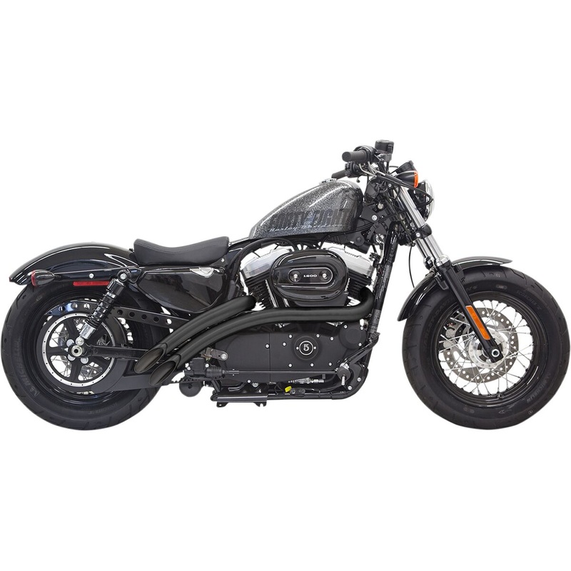 Sweeper Radius Exhaust System, Black – 14-20 Sportster