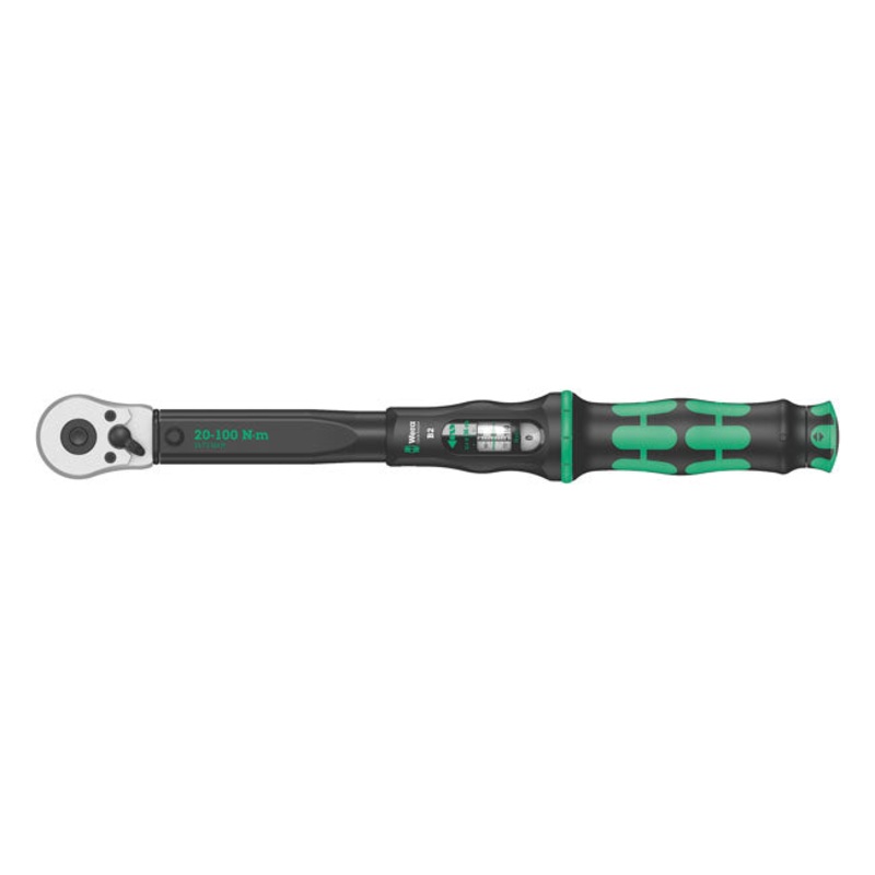 Wera B2 3/8″ Drive Torque Wrench – 20-100Nm Range