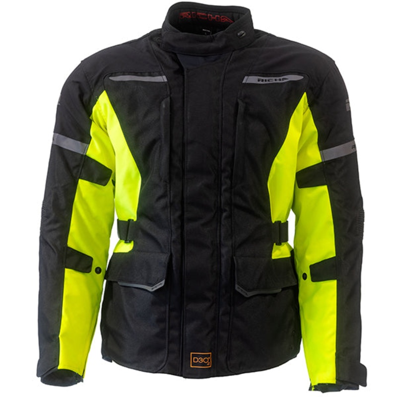 Richa Phantom Prime Textile Jacket Black / Fluo Yellow