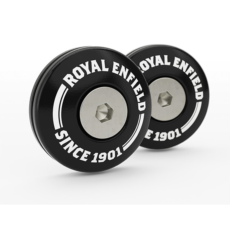 Royal Enfield – Black Bar End Finishers – 1990441