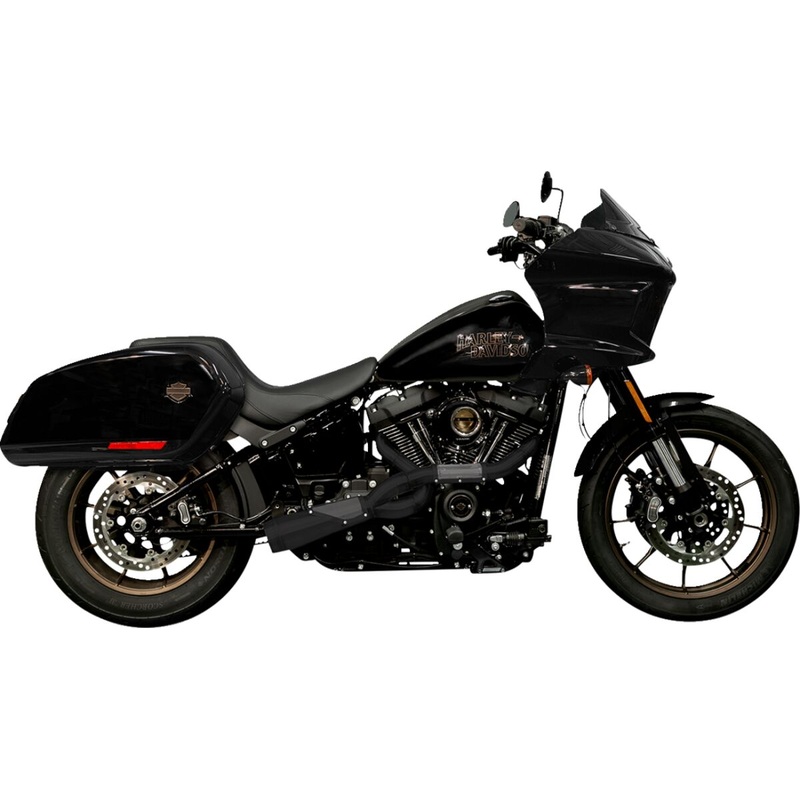 Big Sexy 2:1 Exhaust, Black – 18+ Softail w/ Factory Saddlebags