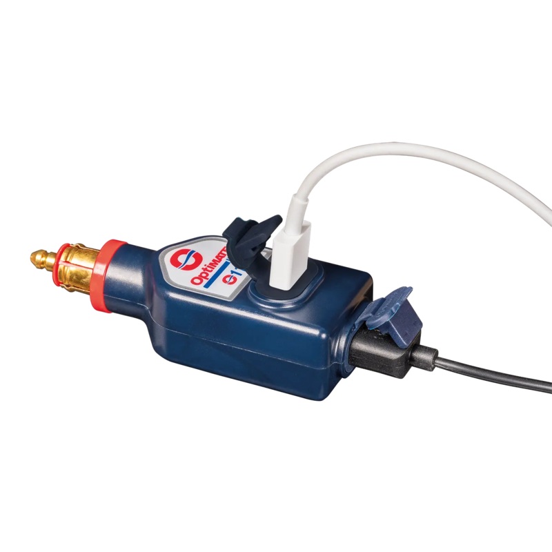 OptiMate Dual USBA / USBC Charger Straight DIN Plug