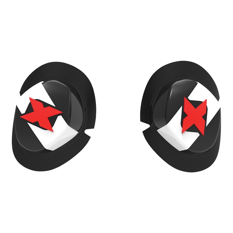 Oxford Knee Sliders – White / Black (Pair)