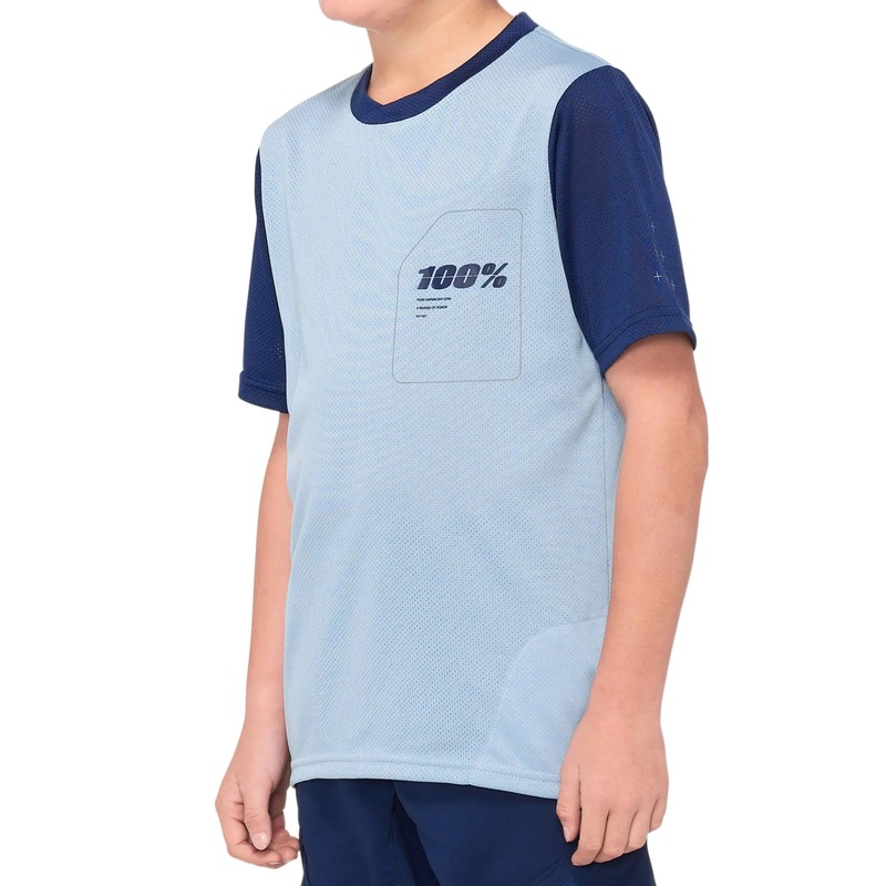 100% Ridecamp Youth Jersey Light Slate / Navy