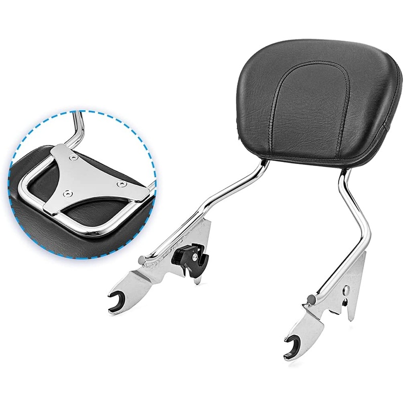 2009-2024 Harley Road King Street Glide Detachable Passenger Backrest Sissy Bar Rack Docking Kit