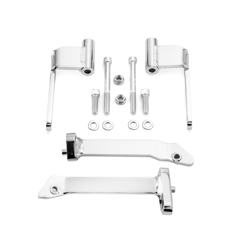 2009-2025 Harley Davidson FLHT FLHR FLTR FLHX Steel 2″ Forward 1″ Outward Driver Floorboard Relocation Brackets