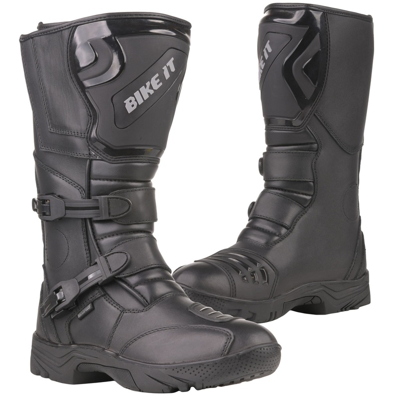 Bike It ‘Triple-Black’ Motorcycle Adventure Boot (Black) – UK11 / EUR 45