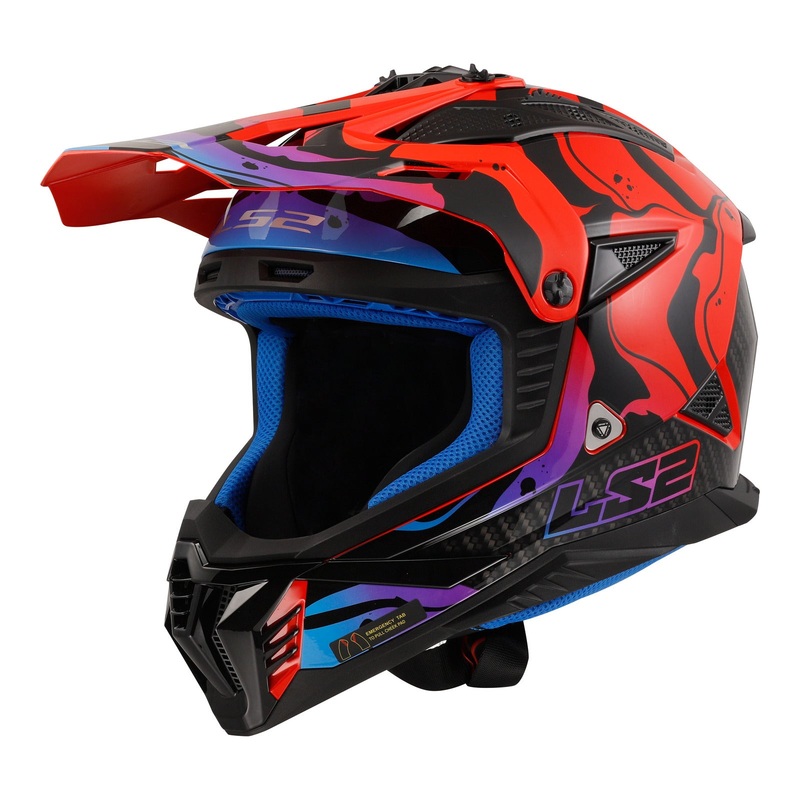 LS2 MX708 Fast II Wash Helmet – Red / Black / Blue