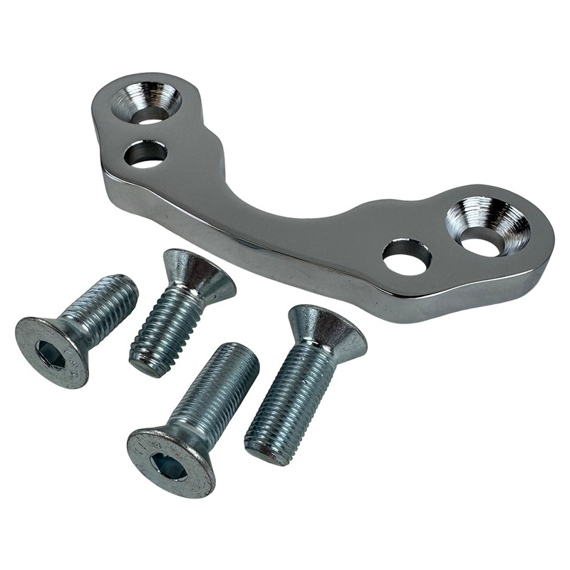 Chrome Handlebar Riser Adapter for Springer Front Ends 3.5″ centers