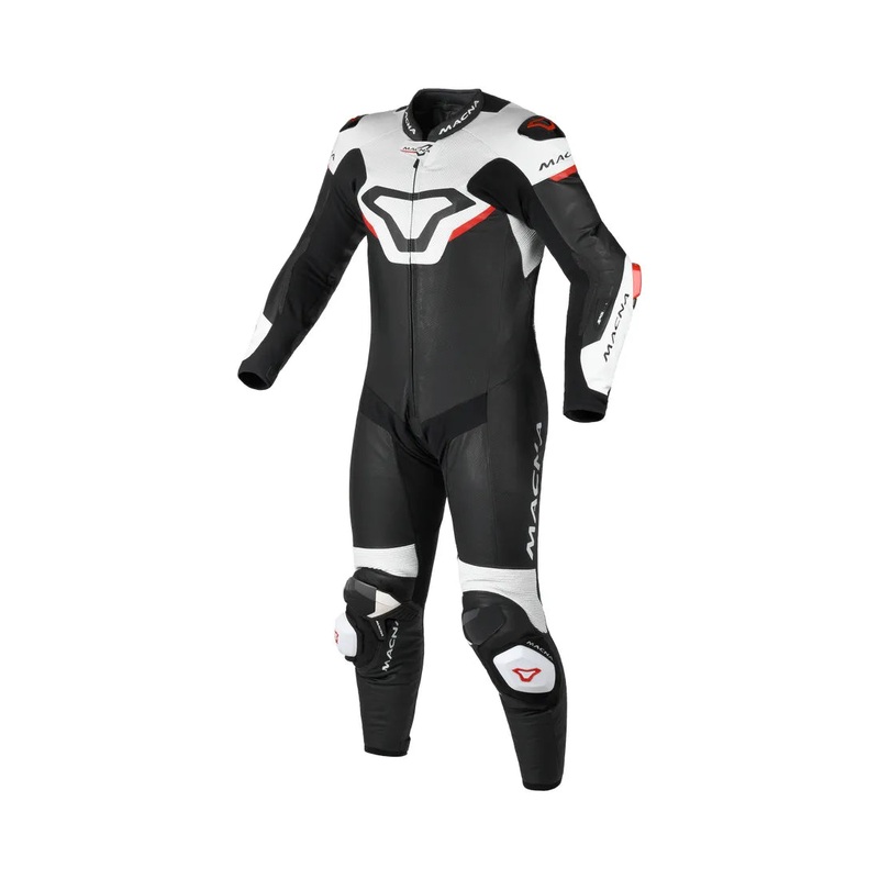 Macna Mizuro 1-Piece Leather Suit White / Red