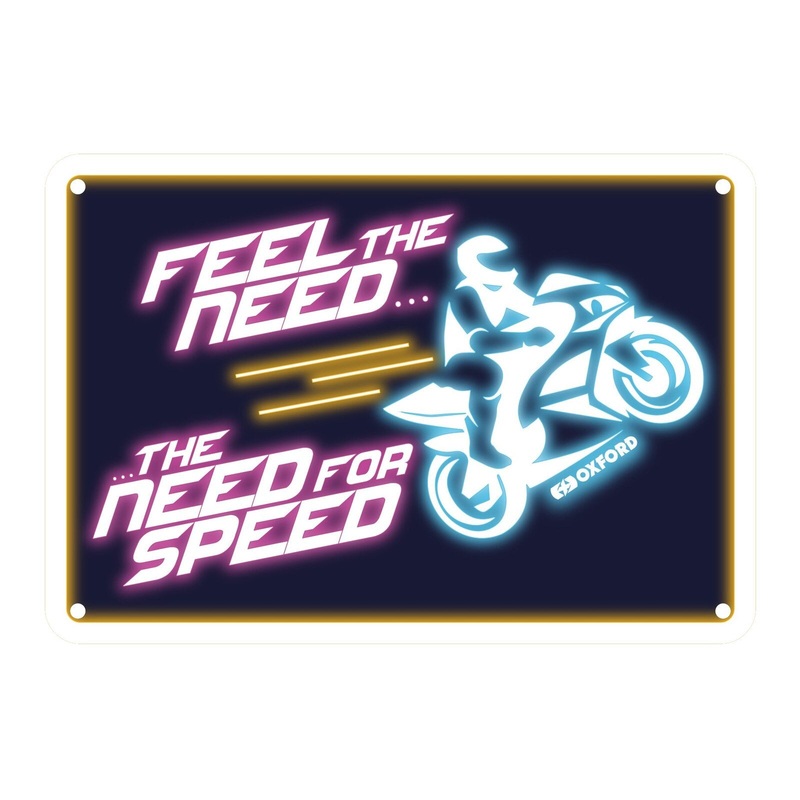 Oxford Garage Metal Sign: “Feel The Need  The Need For Speed”