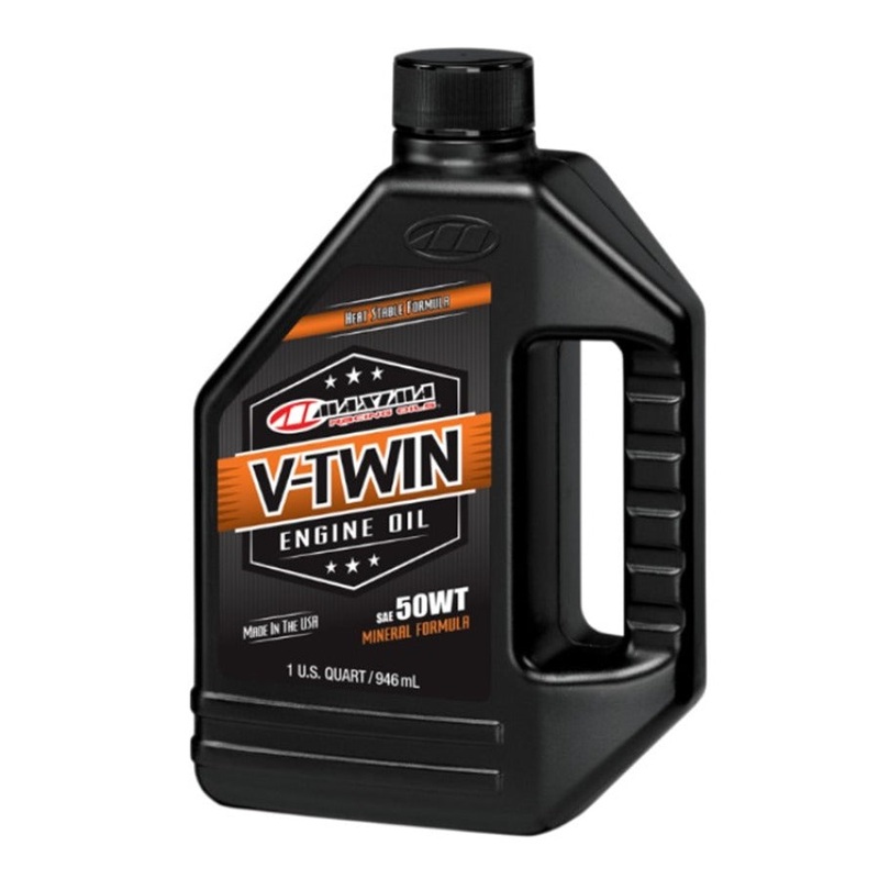 Maxima V-Twin Oil – 50wt – 1 U.S. quart Pre-Evolution V-Twin Mineral Engine Oil