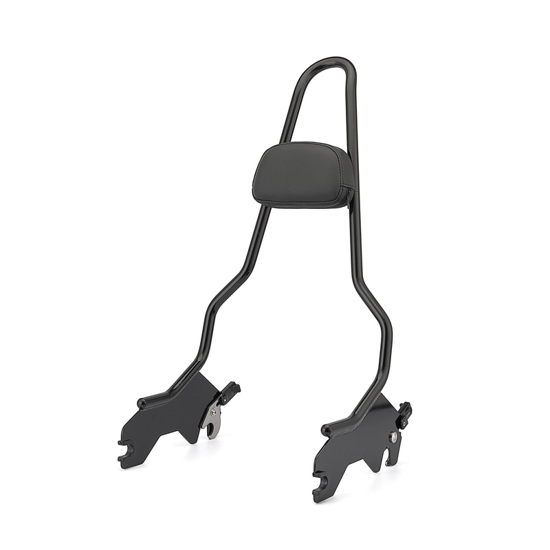 2018-2025 Harley Softail Gloss Black 20″ Tall Detach Passenger Backrest Sissy Bar