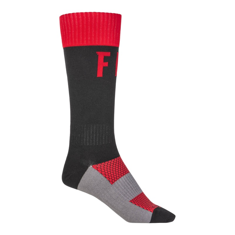 FLY Racing MX Pro Thin Socks – Red / Black