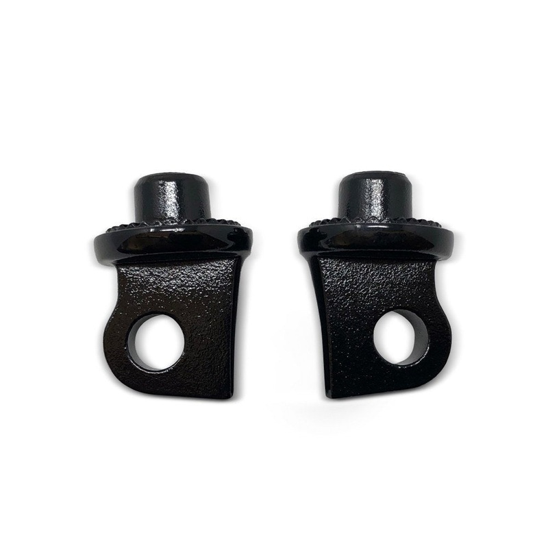 Kodlin Front & Rear Splined Footpeg Mounts – Black.