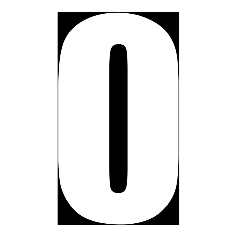 Whites Race Number – White #0 (10 Pack)