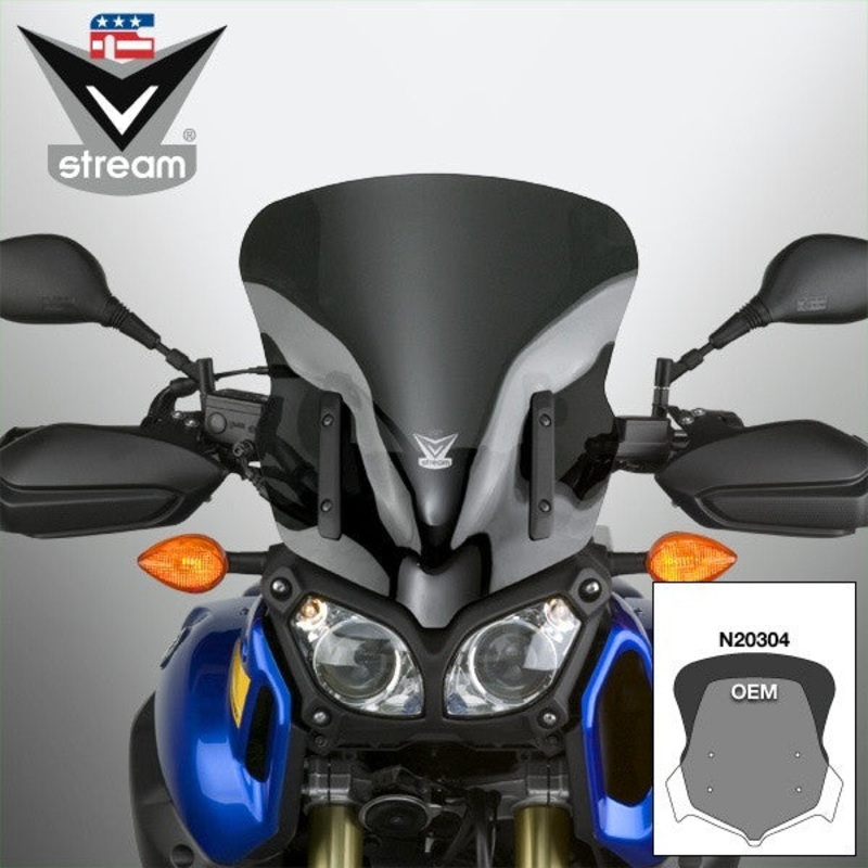 Yamaha XT1200 Super VStream Replacement Windscreen Sport Height Windshield Dark Tint 2012 Up National Cycle N20304