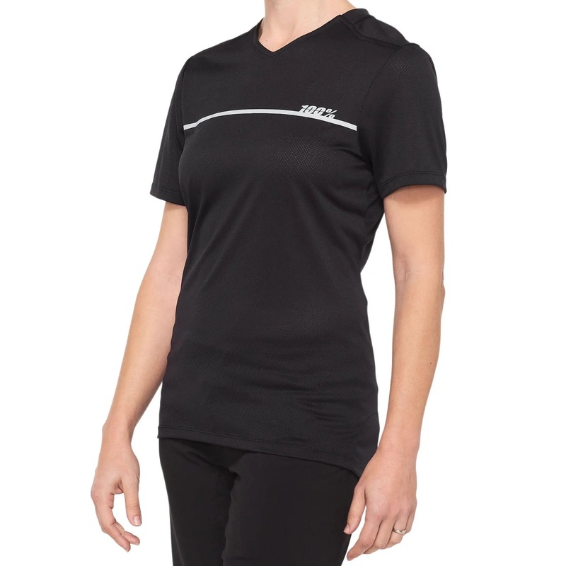 100% Ridecamp Ladies Jersey Black / Grey L Black / Grey