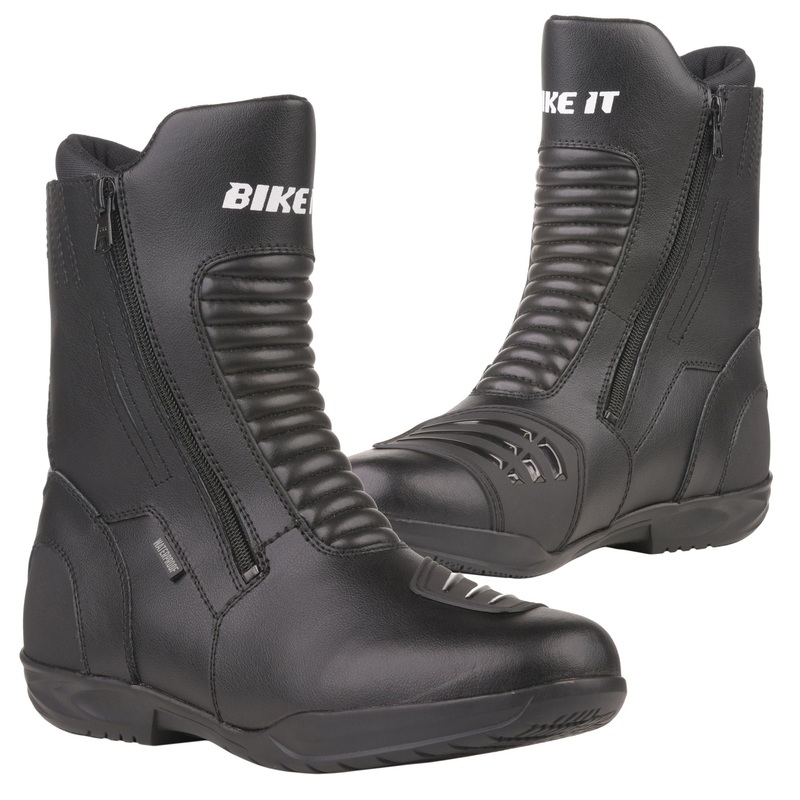 Bike It ‘Preto’ Black Mid Length Waterproof Motorcycle Boot (UK 12 / EUR 46)