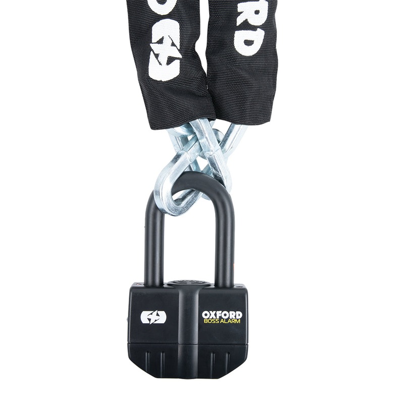 BOSS ALARM 16MM BLACK + 12MM X 1.5M CHAIN – LK481