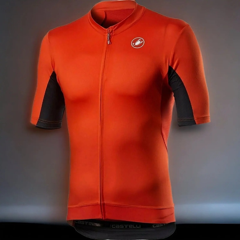 Castelli Vantaggio Jersey Fiery Red / Black