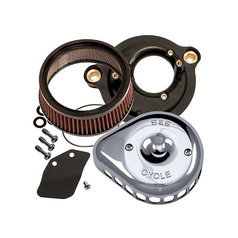 Mini Teardrop Air Cleaner Kit – Chrome. Fits Touring 2017up & Softail 2018up.